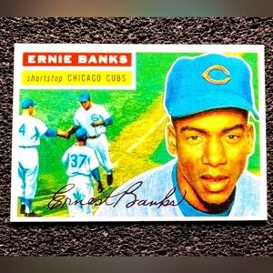 Ernie Banks Cubs Autograph Baseball Rookie Card Mint Condition